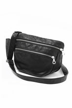 Load image into Gallery viewer, ISAMU KATAYAMA BACKLASH STRAP ZIP BAG / MONOCHROME LUXURY STEER (BLACK)