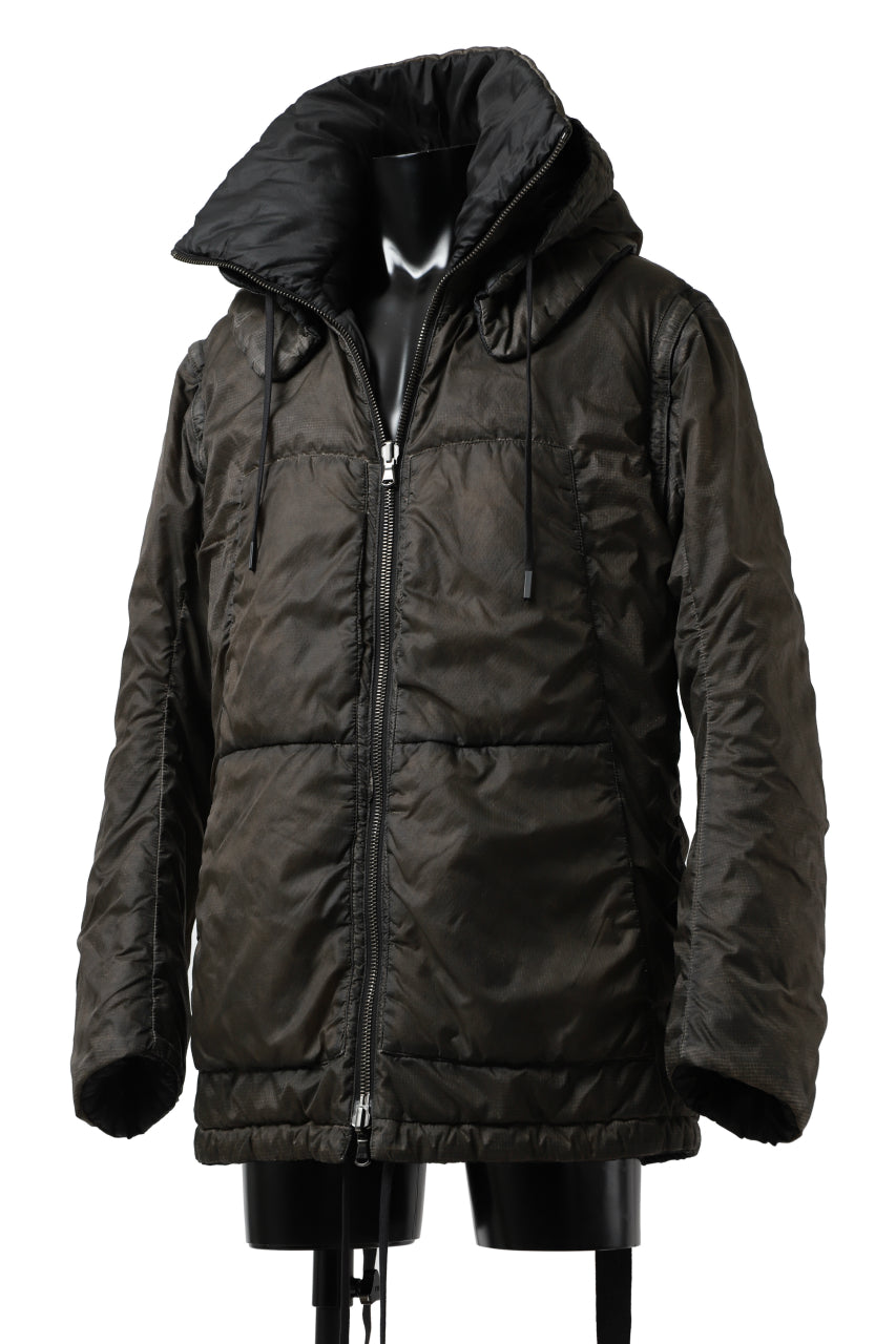 画像をギャラリービューアに読み込む, masnada REVERSIBLE 8WAY PADDED JACKET / RIPSTOP + RECYCLED WADDING (BLACK/DUST)