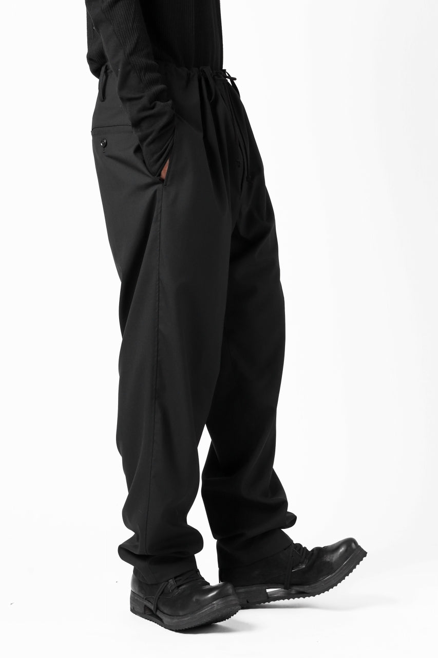 Load image into Gallery viewer, Y's BANG ON! No.7 WAIST STRING WOOL TROPICAL PANTS (BLACK) ※