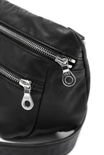 Load image into Gallery viewer, ISAMU KATAYAMA BACKLASH STRAP ZIP BAG / MONOCHROME LUXURY STEER (BLACK)