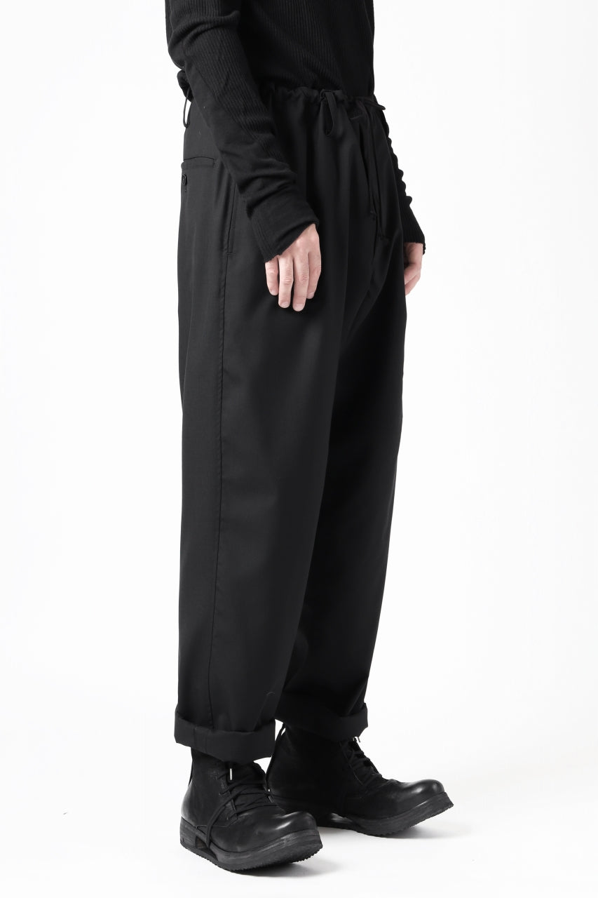 Load image into Gallery viewer, Y's BANG ON! No.7 WAIST STRING WOOL TROPICAL PANTS (BLACK) ※