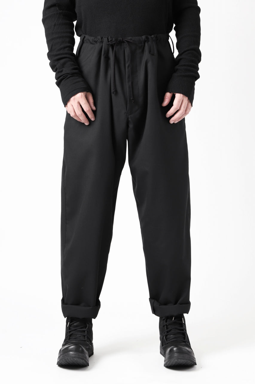 Load image into Gallery viewer, Y's BANG ON! No.7 WAIST STRING WOOL TROPICAL PANTS (BLACK) ※