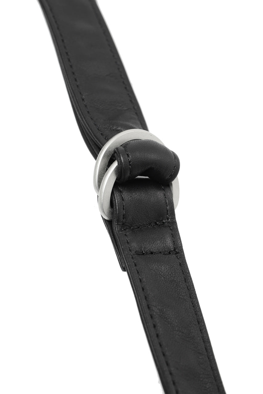 Load image into Gallery viewer, ISAMU KATAYAMA BACKLASH STRAP ZIP BAG / MONOCHROME LUXURY STEER (BLACK)