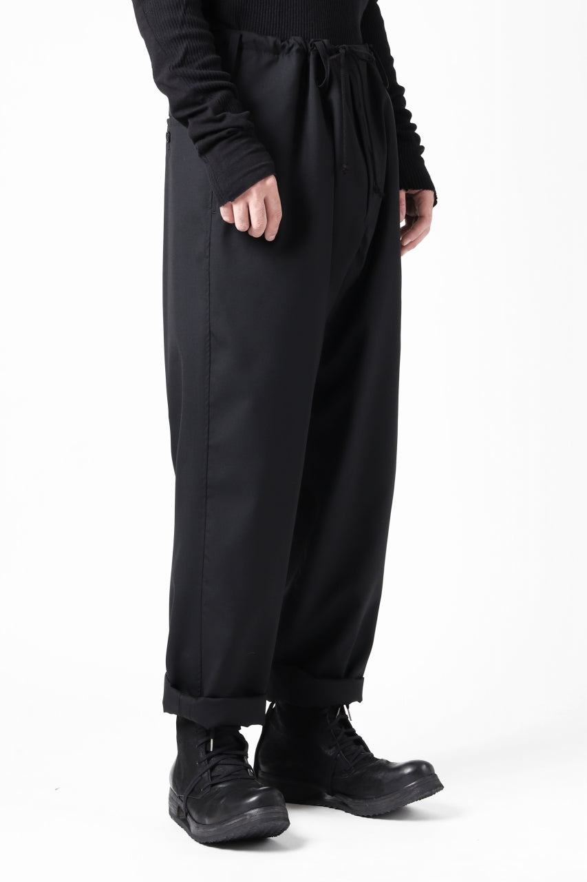Load image into Gallery viewer, Y's BANG ON! No.7 WAIST STRING WOOL TROPICAL PANTS (BLACK) ※
