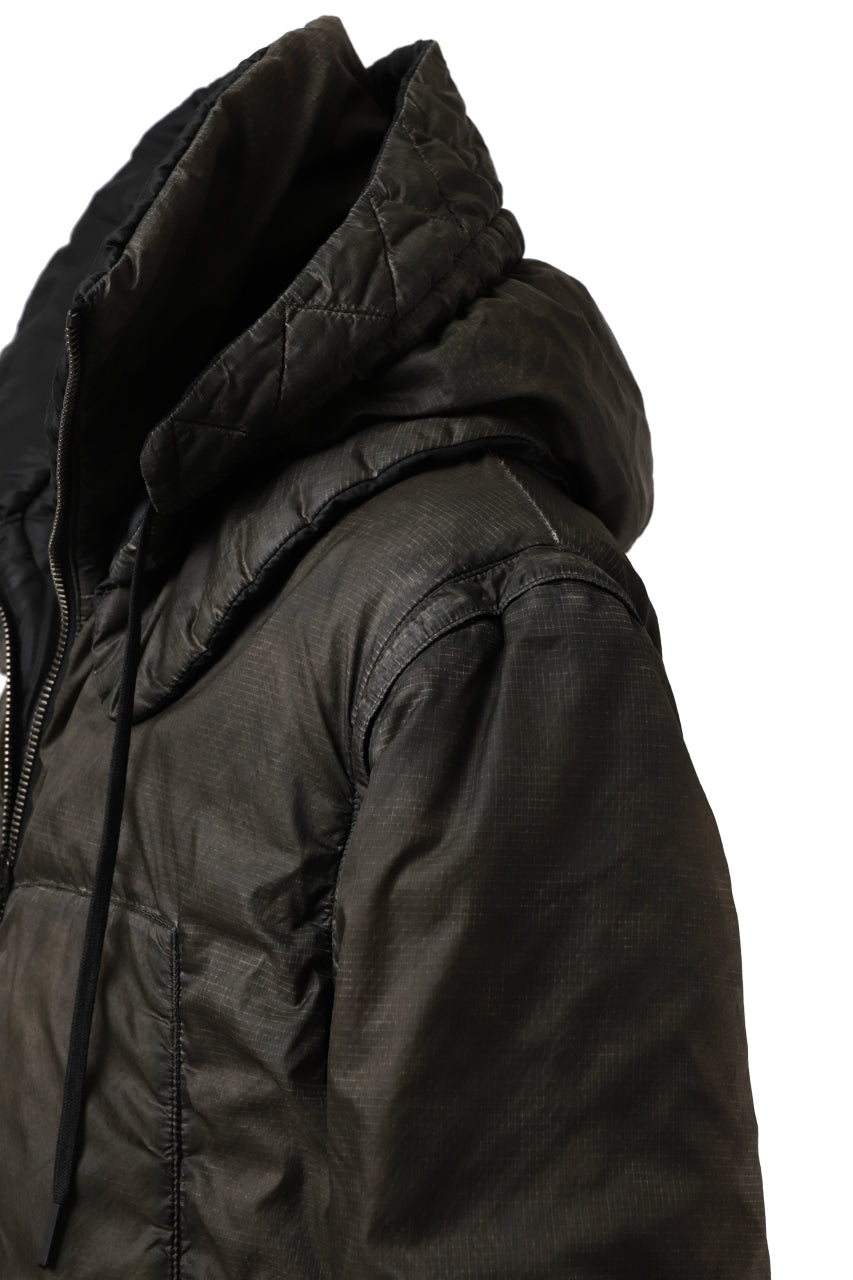 画像をギャラリービューアに読み込む, masnada REVERSIBLE 8WAY PADDED JACKET / RIPSTOP + RECYCLED WADDING (BLACK/DUST)