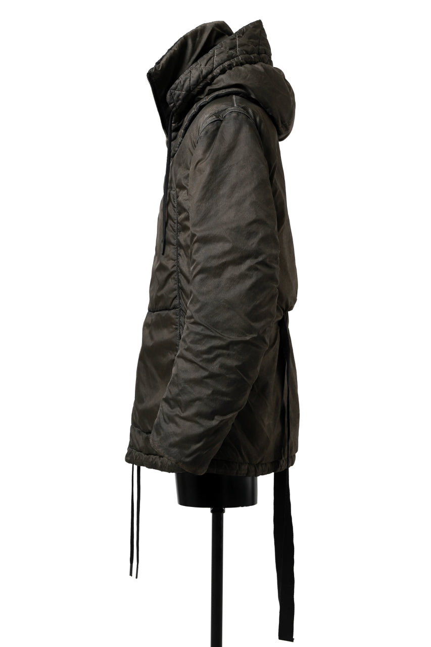画像をギャラリービューアに読み込む, masnada REVERSIBLE 8WAY PADDED JACKET / RIPSTOP + RECYCLED WADDING (BLACK/DUST)