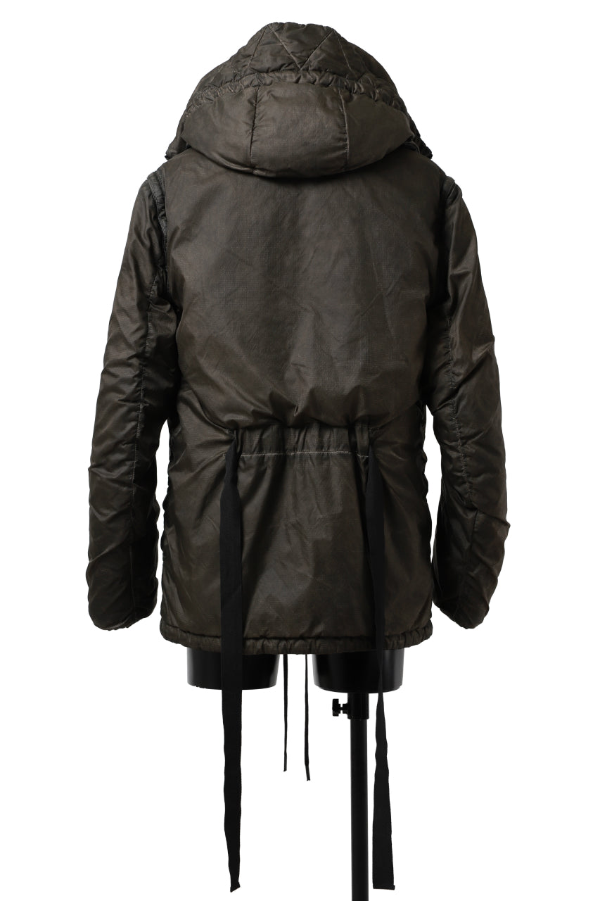 画像をギャラリービューアに読み込む, masnada REVERSIBLE 8WAY PADDED JACKET / RIPSTOP + RECYCLED WADDING (BLACK/DUST)