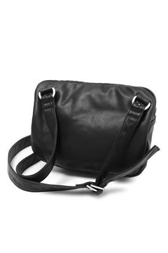 Load image into Gallery viewer, ISAMU KATAYAMA BACKLASH STRAP ZIP BAG / MONOCHROME LUXURY STEER (BLACK)
