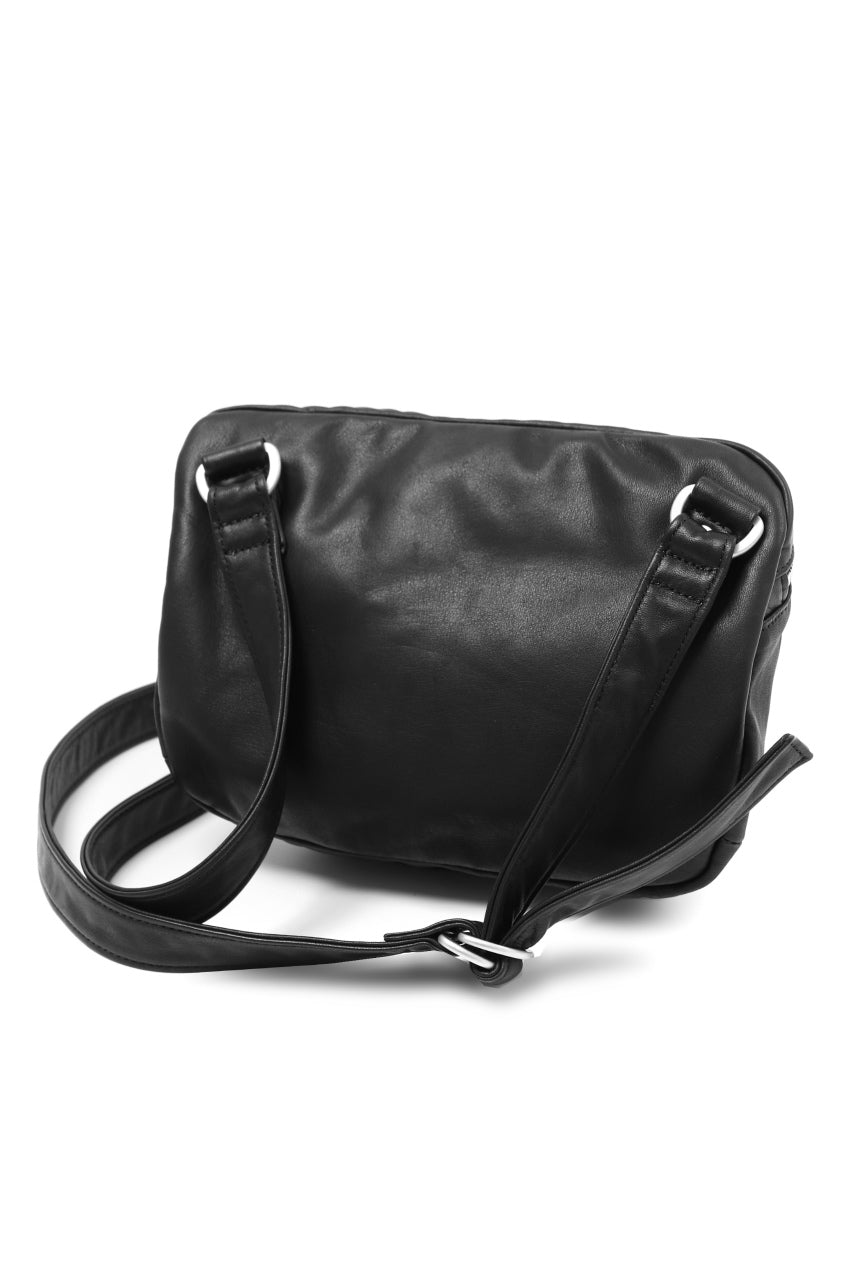 Load image into Gallery viewer, ISAMU KATAYAMA BACKLASH STRAP ZIP BAG / MONOCHROME LUXURY STEER (BLACK)