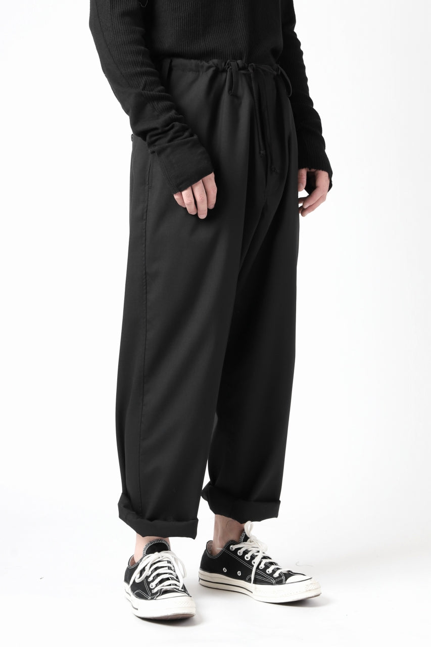 Load image into Gallery viewer, Y's BANG ON! No.7 WAIST STRING WOOL TROPICAL PANTS (BLACK) ※
