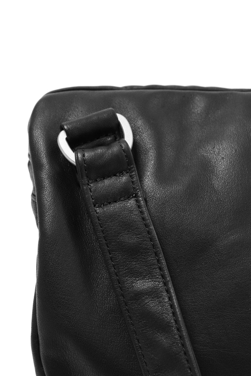 Load image into Gallery viewer, ISAMU KATAYAMA BACKLASH STRAP ZIP BAG / MONOCHROME LUXURY STEER (BLACK)