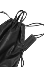 Load image into Gallery viewer, ISAMU KATAYAMA BACKLASH DRAWSTRING BACKPACK / MONOCHROME LUXURY STEER (BLACK)