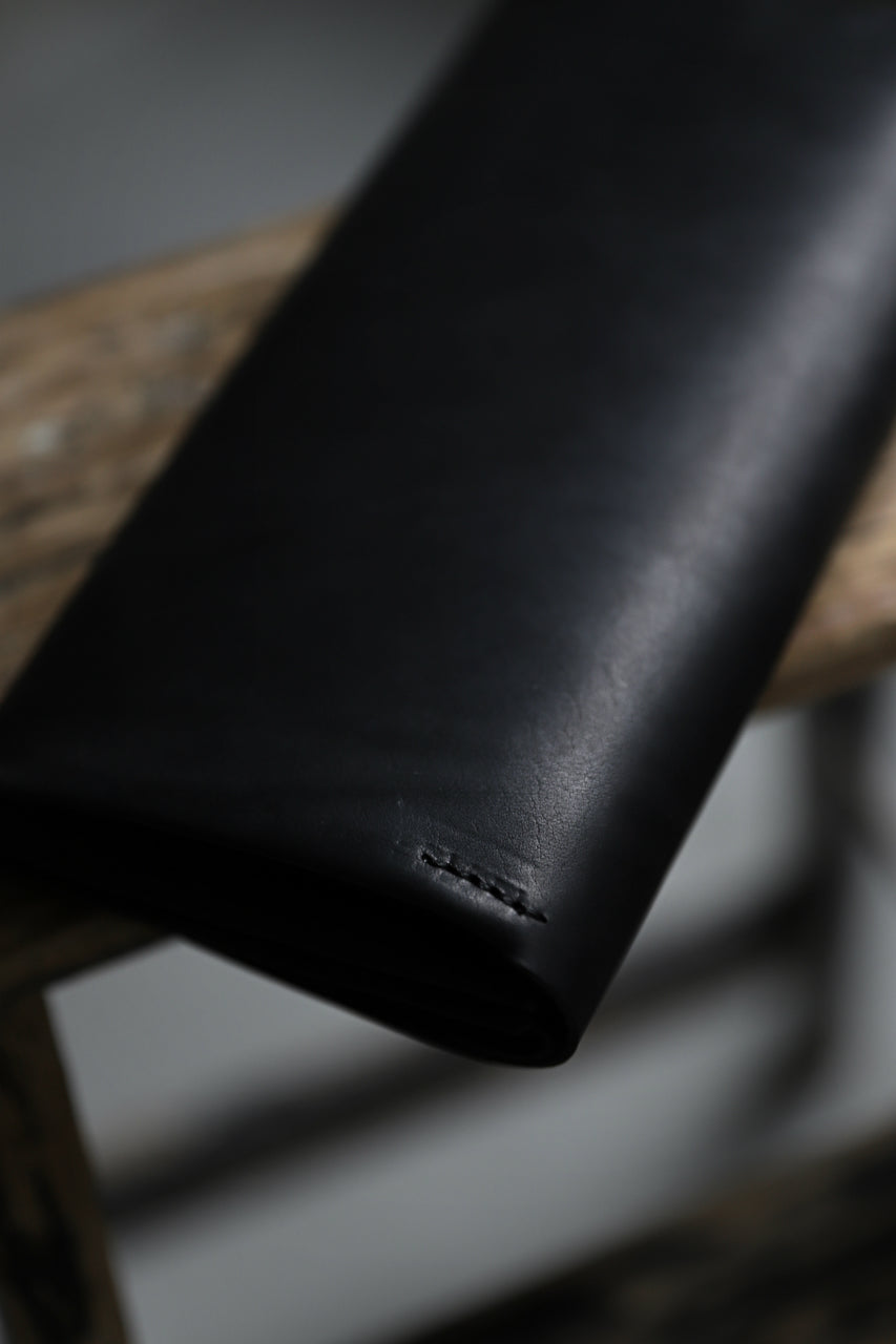 Load image into Gallery viewer, ISAMU KATAYAMA BACKLASH LONG FOLD WALLET / GUIDI OILED CALF (BLACK)