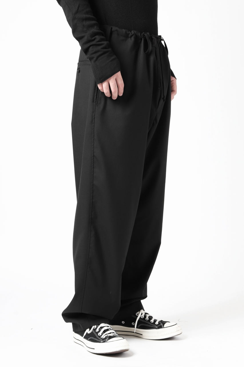 Load image into Gallery viewer, Y's BANG ON! No.7 WAIST STRING WOOL TROPICAL PANTS (BLACK) ※