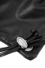 Load image into Gallery viewer, ISAMU KATAYAMA BACKLASH DRAWSTRING BACKPACK / MONOCHROME LUXURY STEER (BLACK)