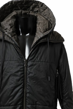 画像をギャラリービューアに読み込む, masnada REVERSIBLE 8WAY PADDED JACKET / RIPSTOP + RECYCLED WADDING (BLACK/DUST)