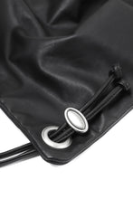 Load image into Gallery viewer, ISAMU KATAYAMA BACKLASH DRAWSTRING BACKPACK / MONOCHROME LUXURY STEER (BLACK)