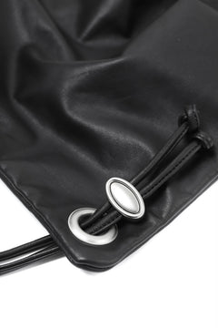 Load image into Gallery viewer, ISAMU KATAYAMA BACKLASH DRAWSTRING BACKPACK / MONOCHROME LUXURY STEER (BLACK)