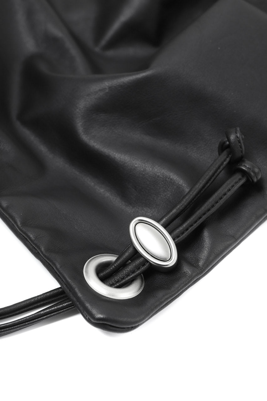 Load image into Gallery viewer, ISAMU KATAYAMA BACKLASH DRAWSTRING BACKPACK / MONOCHROME LUXURY STEER (BLACK)