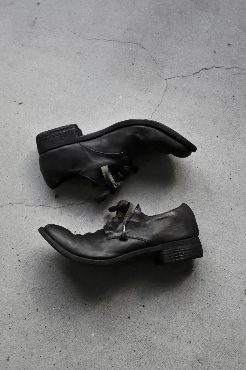 画像をギャラリービューアに読み込む, A DICIANNOVEVENTITRE A1923 DERBY SHOES 033N / HORSE FIORE OILED LEATHER (NERO)