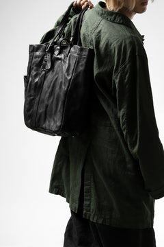 画像をギャラリービューアに読み込む, ISAMU KATAYAMA BACKLASH TOTE BAG / DOUBLE SHOULDER OBJECT DYED (BLACK)