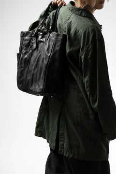 画像をギャラリービューアに読み込む, ISAMU KATAYAMA BACKLASH TOTE BAG / DOUBLE-SHOULDER OBJECT DYED (BLACK)