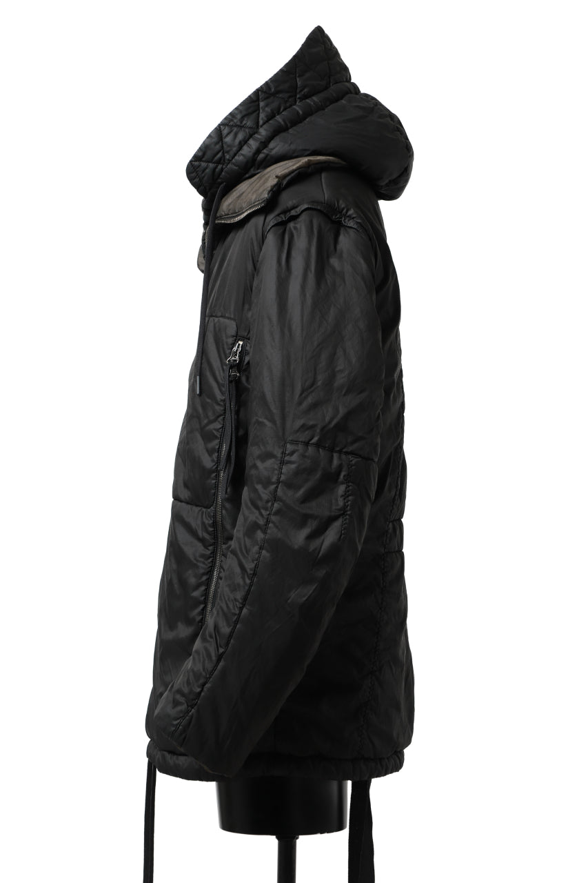 画像をギャラリービューアに読み込む, masnada REVERSIBLE 8WAY PADDED JACKET / RIPSTOP + RECYCLED WADDING (BLACK/DUST)