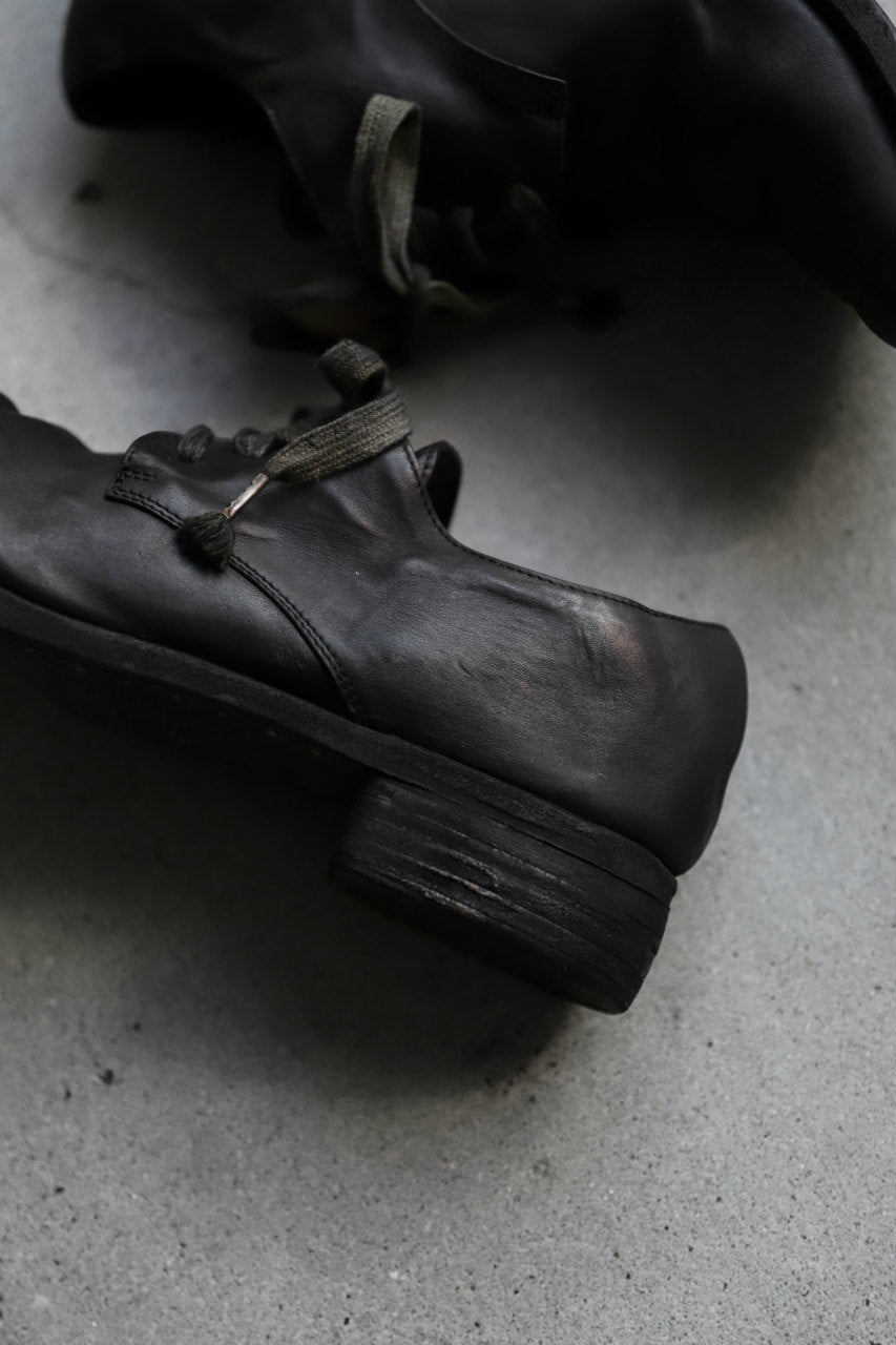 画像をギャラリービューアに読み込む, A DICIANNOVEVENTITRE A1923 DERBY SHOES 033N / HORSE FIORE OILED LEATHER (NERO)