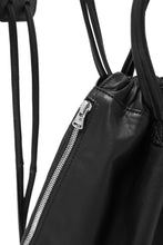 Load image into Gallery viewer, ISAMU KATAYAMA BACKLASH DRAWSTRING BACKPACK / MONOCHROME LUXURY STEER (BLACK)