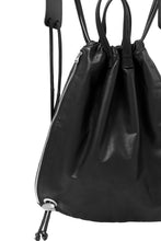 Load image into Gallery viewer, ISAMU KATAYAMA BACKLASH DRAWSTRING BACKPACK / MONOCHROME LUXURY STEER (BLACK)