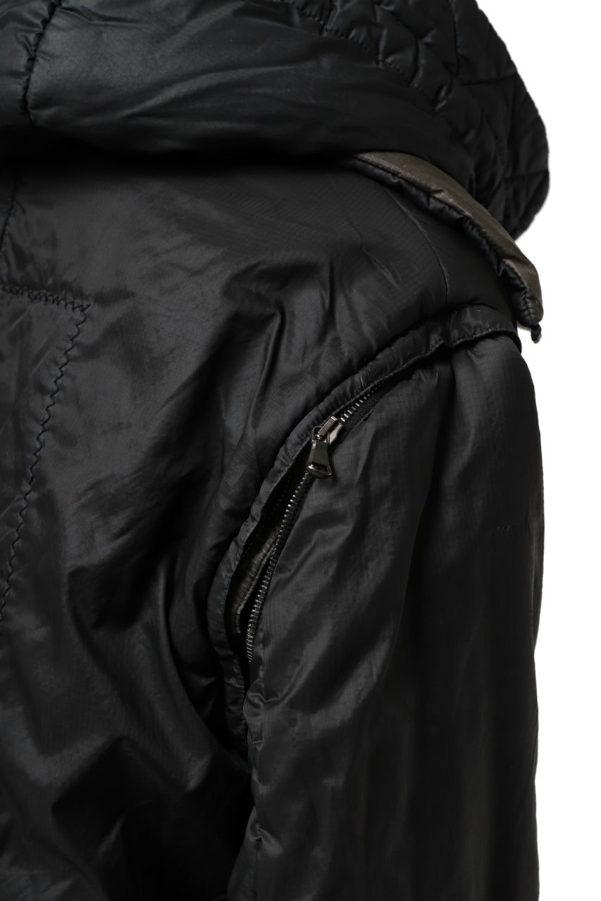 画像をギャラリービューアに読み込む, masnada REVERSIBLE 8WAY PADDED JACKET / RIPSTOP + RECYCLED WADDING (BLACK/DUST)
