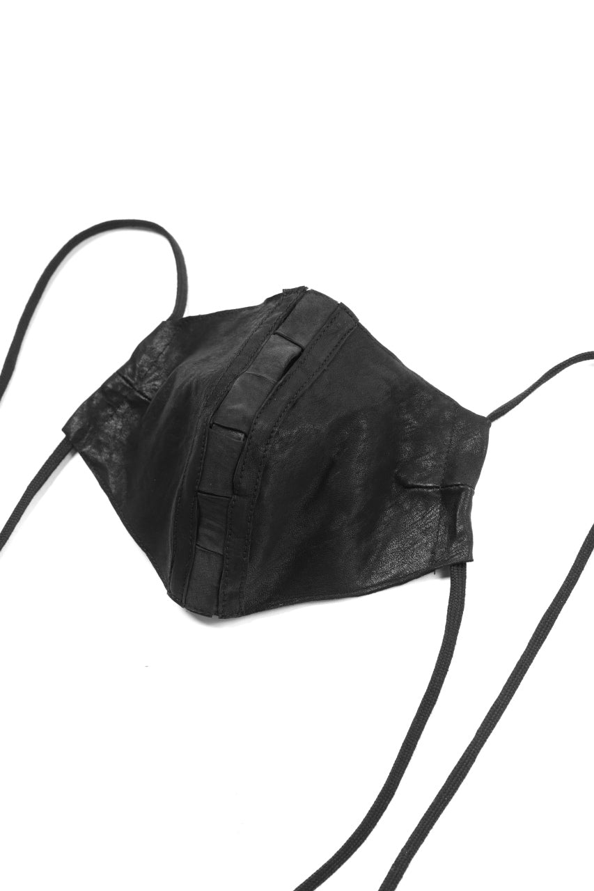 画像をギャラリービューアに読み込む, masnada LEATHER MASK / PELLE DI PECORA VEGETALE (BLACK)