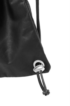 Load image into Gallery viewer, ISAMU KATAYAMA BACKLASH DRAWSTRING BACKPACK / MONOCHROME LUXURY STEER (BLACK)