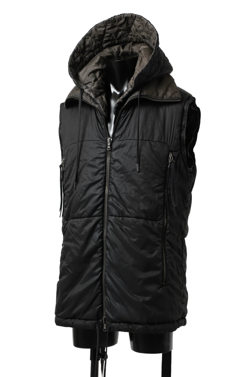 画像をギャラリービューアに読み込む, masnada REVERSIBLE 8WAY PADDED JACKET / RIPSTOP + RECYCLED WADDING (BLACK/DUST)
