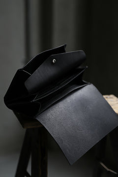 Load image into Gallery viewer, ISAMU KATAYAMA BACKLASH LONG FOLD WALLET / GUIDI OILED CALF (BLACK)