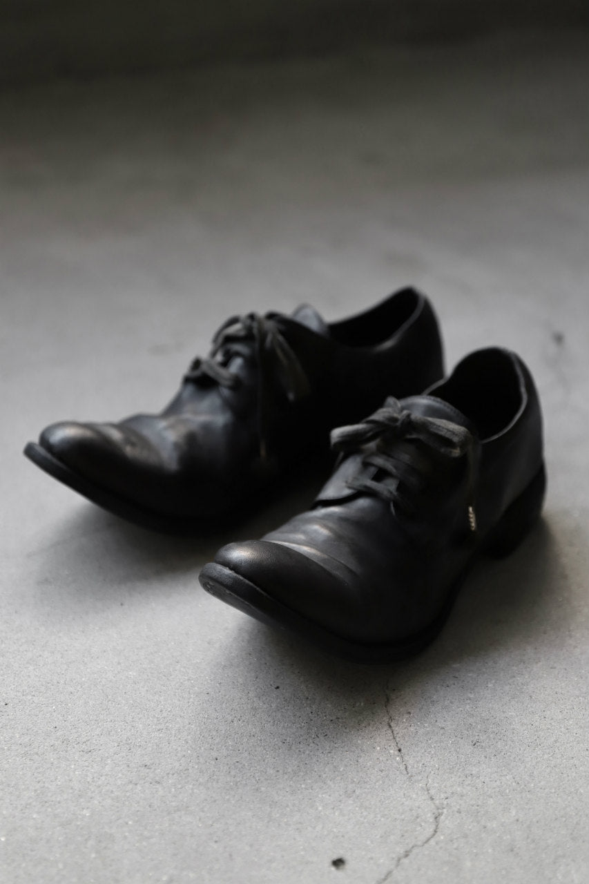 画像をギャラリービューアに読み込む, A DICIANNOVEVENTITRE A1923 DERBY SHOES 033N / HORSE FIORE OILED LEATHER (NERO)
