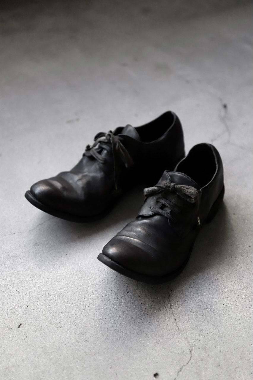 画像をギャラリービューアに読み込む, A DICIANNOVEVENTITRE A1923 DERBY SHOES 033N / HORSE FIORE OILED LEATHER (NERO)