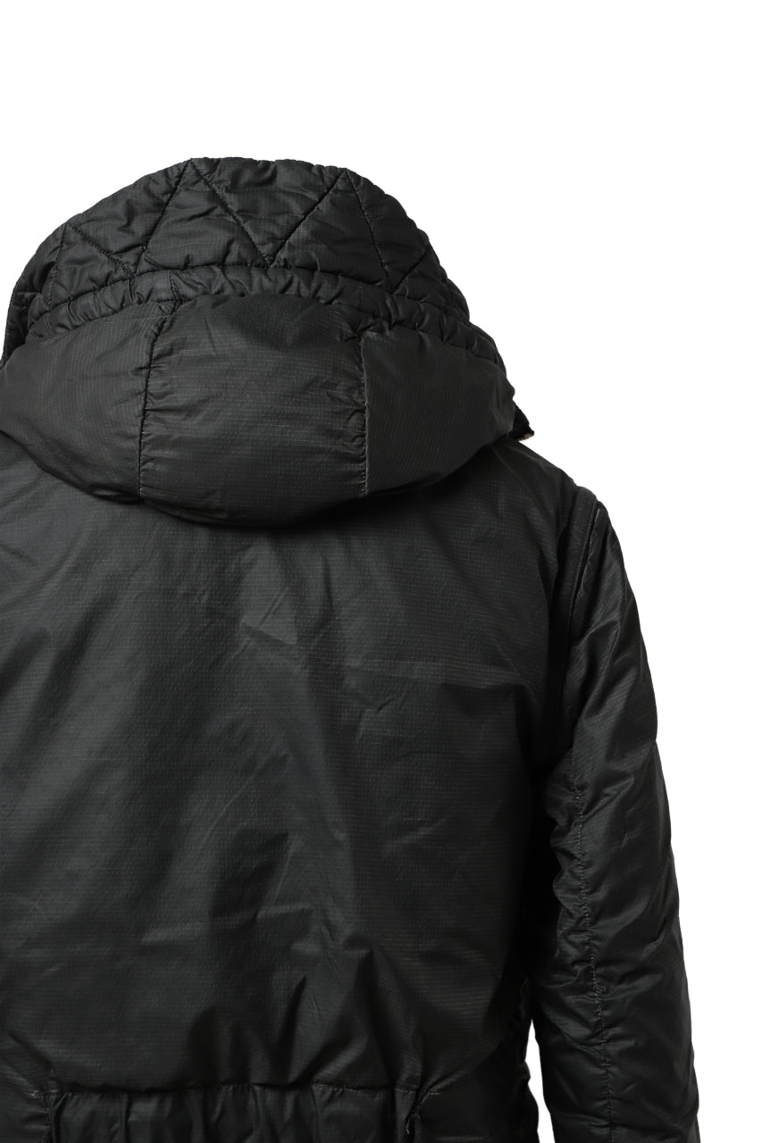画像をギャラリービューアに読み込む, masnada REVERSIBLE 8WAY PADDED JACKET / RIPSTOP + RECYCLED WADDING (BLACK/LEGION)
