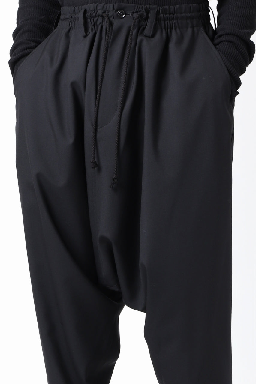 Load image into Gallery viewer, Y's BANG ON! No.9 SAROUEL WOOL TROPICAL PANTS (BLACK)