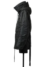 画像をギャラリービューアに読み込む, masnada REVERSIBLE 8WAY PADDED JACKET / RIPSTOP + RECYCLED WADDING (BLACK/LEGION)