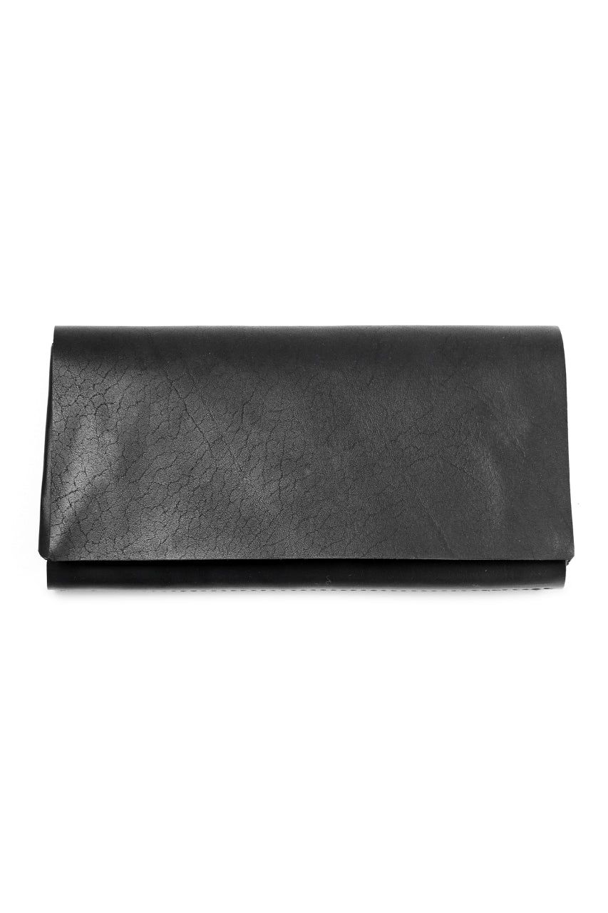 Load image into Gallery viewer, ISAMU KATAYAMA BACKLASH LONG FOLD WALLET / GUIDI OILED CALF (BLACK)
