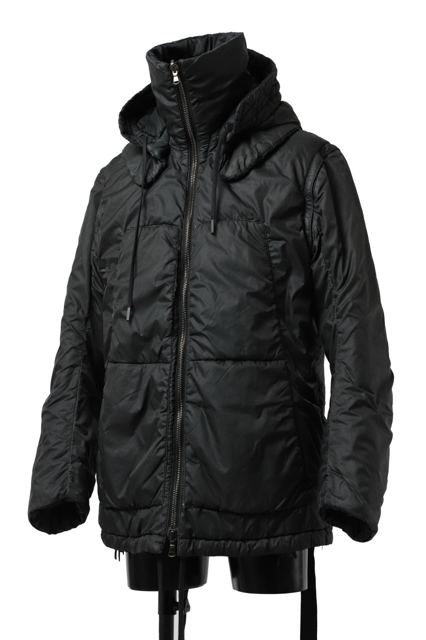 画像をギャラリービューアに読み込む, masnada REVERSIBLE 8WAY PADDED JACKET / RIPSTOP + RECYCLED WADDING (BLACK/LEGION)