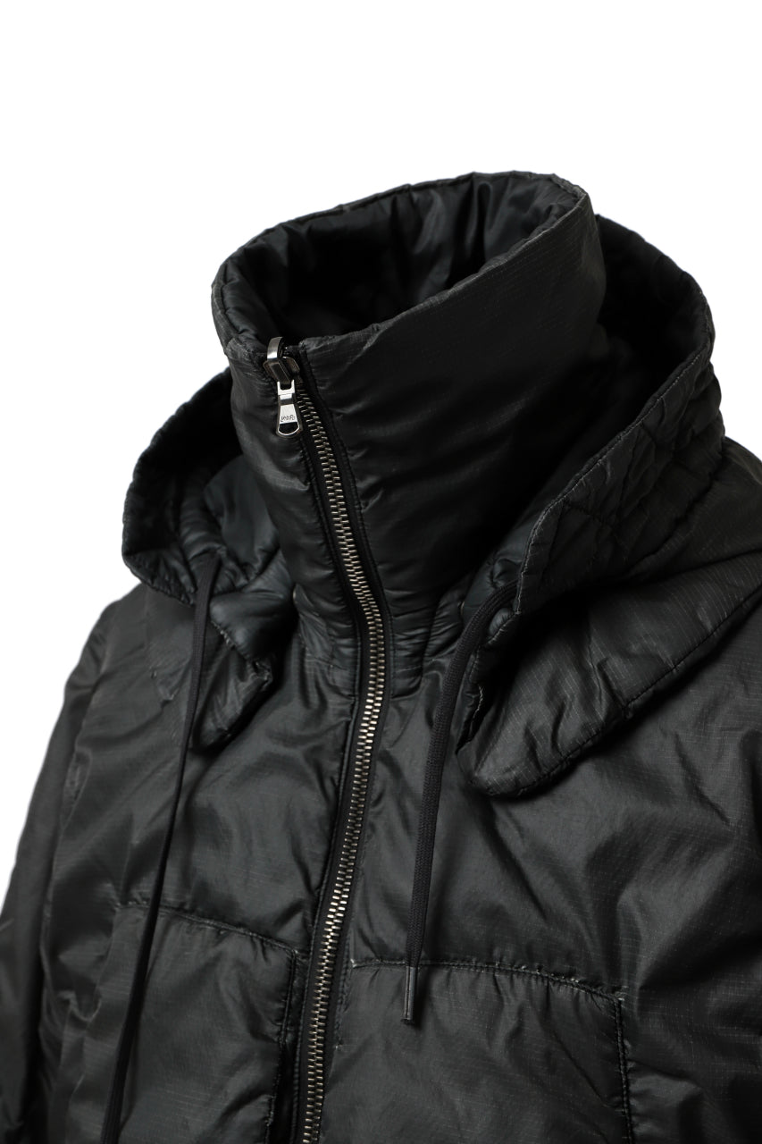 画像をギャラリービューアに読み込む, masnada REVERSIBLE 8WAY PADDED JACKET / RIPSTOP + RECYCLED WADDING (BLACK/LEGION)