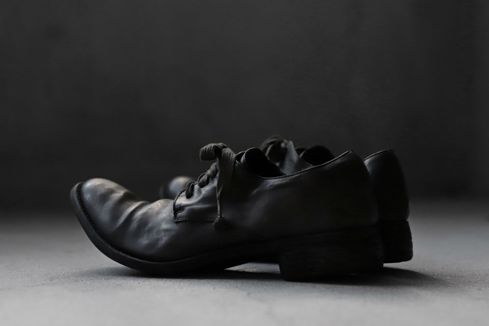 画像をギャラリービューアに読み込む, A DICIANNOVEVENTITRE A1923 DERBY SHOES 033N / HORSE FIORE OILED LEATHER (NERO)