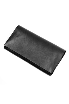 Load image into Gallery viewer, ISAMU KATAYAMA BACKLASH LONG FOLD WALLET / GUIDI OILED CALF (BLACK)