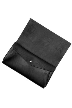 Load image into Gallery viewer, ISAMU KATAYAMA BACKLASH LONG FOLD WALLET / GUIDI OILED CALF (BLACK)