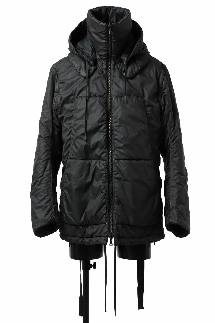 画像をギャラリービューアに読み込む, masnada REVERSIBLE 8WAY PADDED JACKET / RIPSTOP + RECYCLED WADDING (BLACK/LEGION)