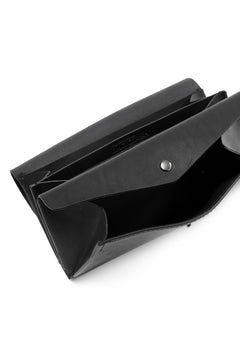Load image into Gallery viewer, ISAMU KATAYAMA BACKLASH LONG FOLD WALLET / GUIDI OILED CALF (BLACK)
