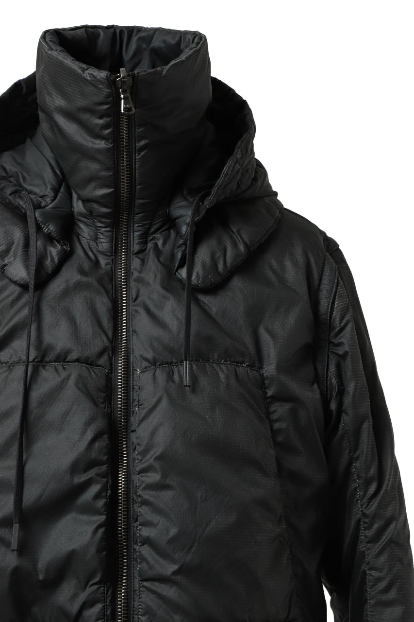 画像をギャラリービューアに読み込む, masnada REVERSIBLE 8WAY PADDED JACKET / RIPSTOP + RECYCLED WADDING (BLACK/LEGION)