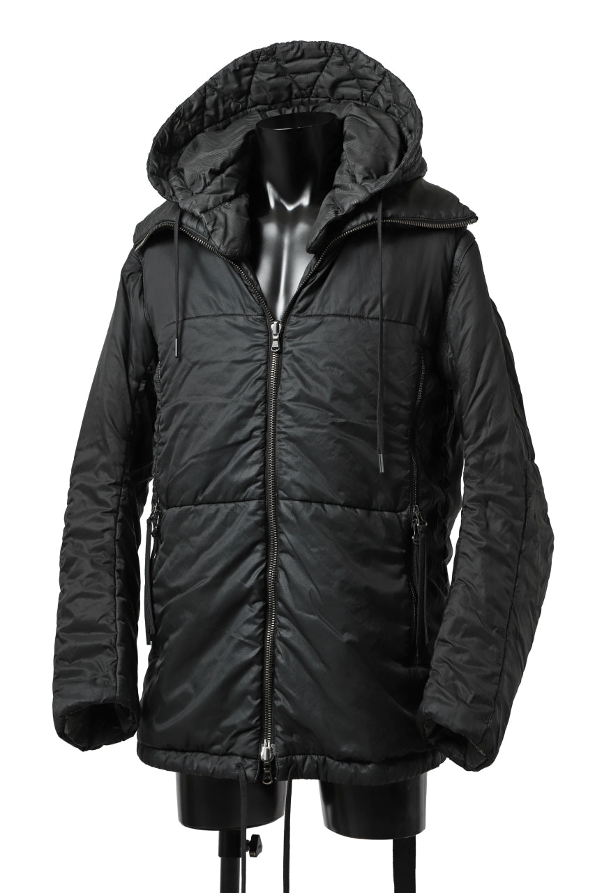 画像をギャラリービューアに読み込む, masnada REVERSIBLE 8WAY PADDED JACKET / RIPSTOP + RECYCLED WADDING (BLACK/LEGION)